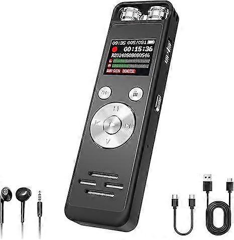 64GB Digital Voice Recorder with Playback, Voice Activated Recorder with Noise Reduction, 3072 Kbps HD Recording