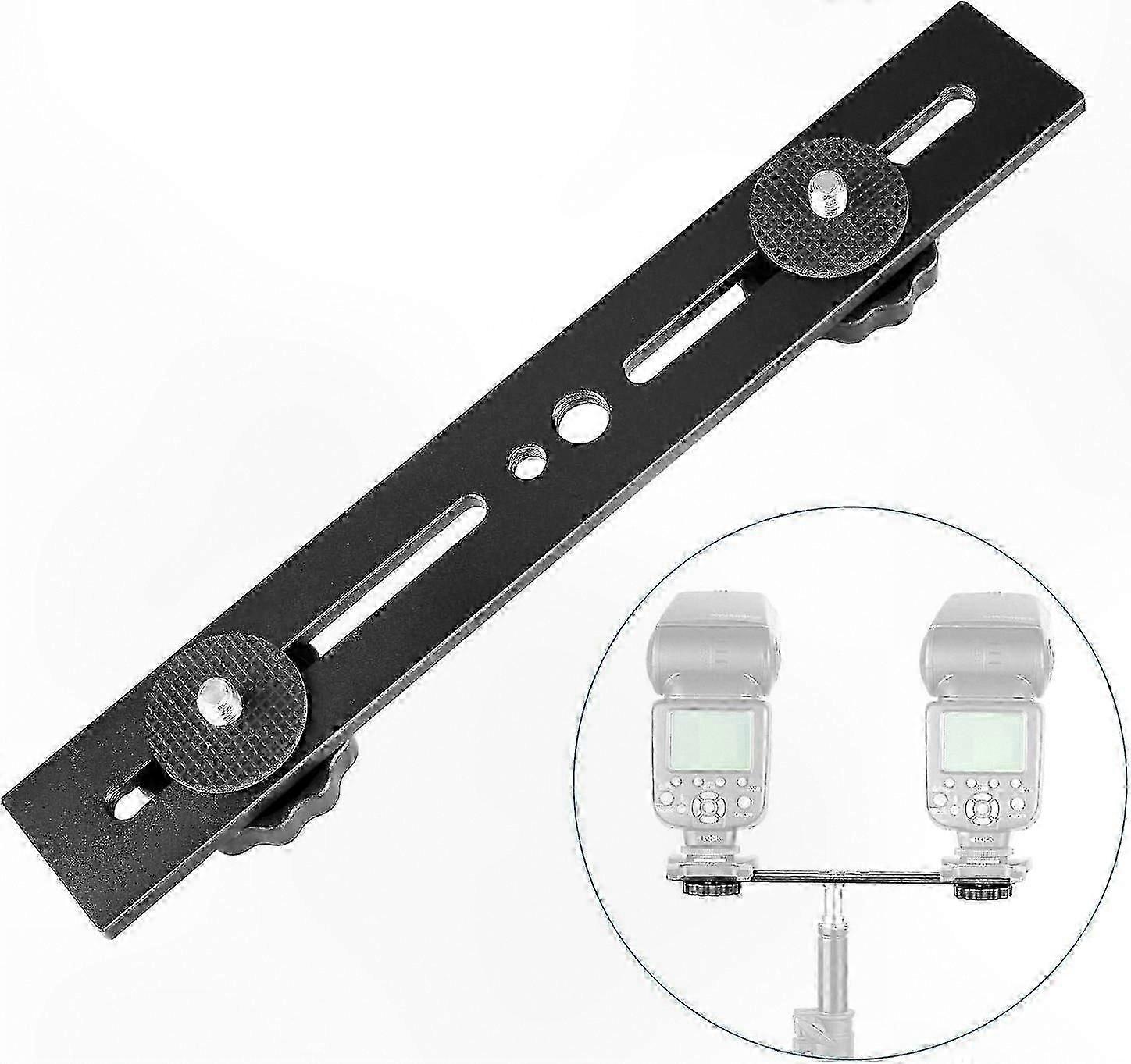 Dual Camera 3D Photography Bracket with Crossbar for Tripod Mounting