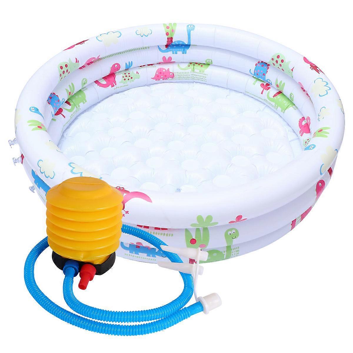 Children's Inflatable Swimming Pool 1 Set Round 35.4x35.4x9.8in Featuring Safe Comfortable PVC