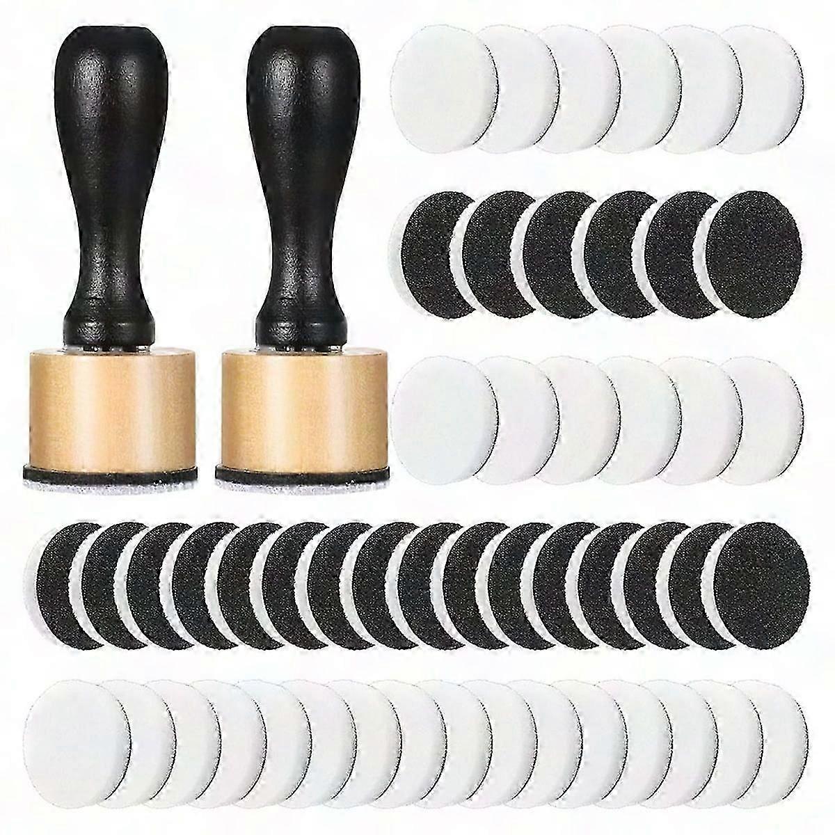 62Pack Ink Blending Tool Set - 2 Mini Applicators & 60 Replacement Foam Pads for Ink Paints Mixing