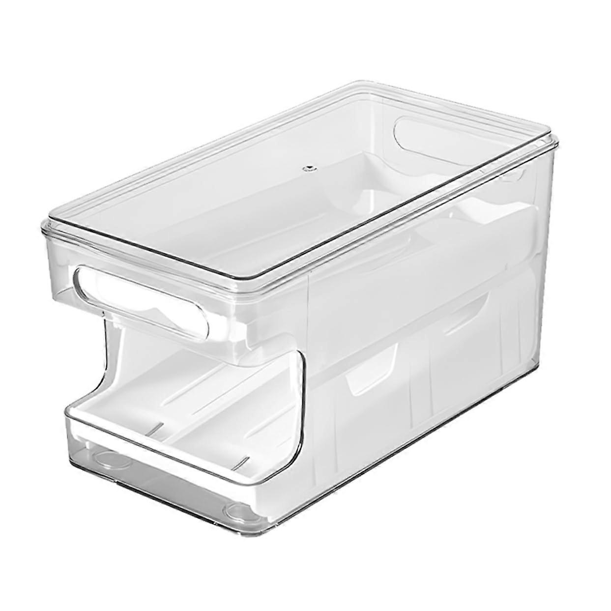 Refrigerator Organizer TwoTier Design Plastic Storage Container For Fridge SpaceSaving Slide Holder Kitchen Accessory