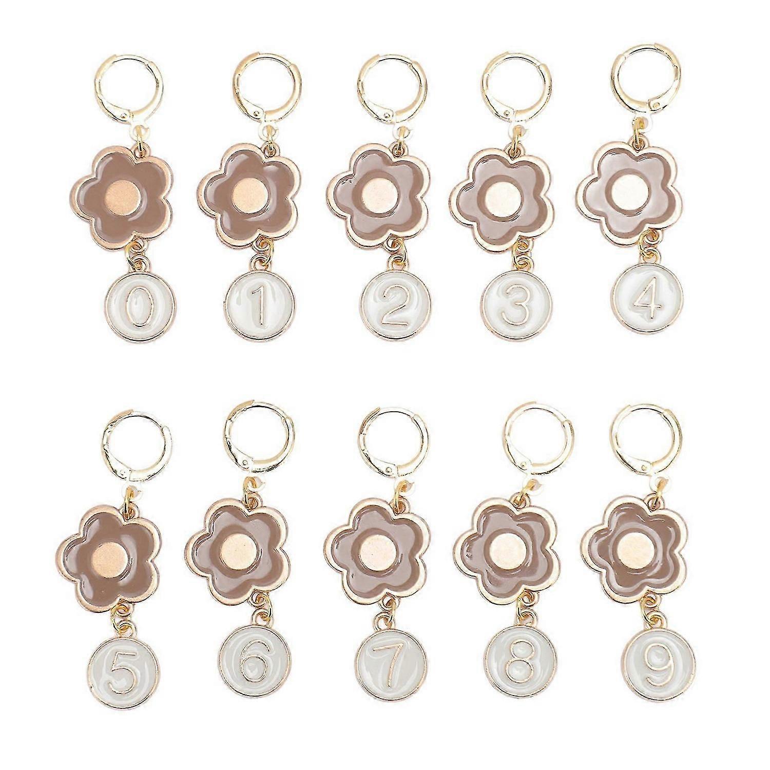 2025 Latest Model 10pcs Locking Stitch Markers 0 to 9 Number Removable Cute