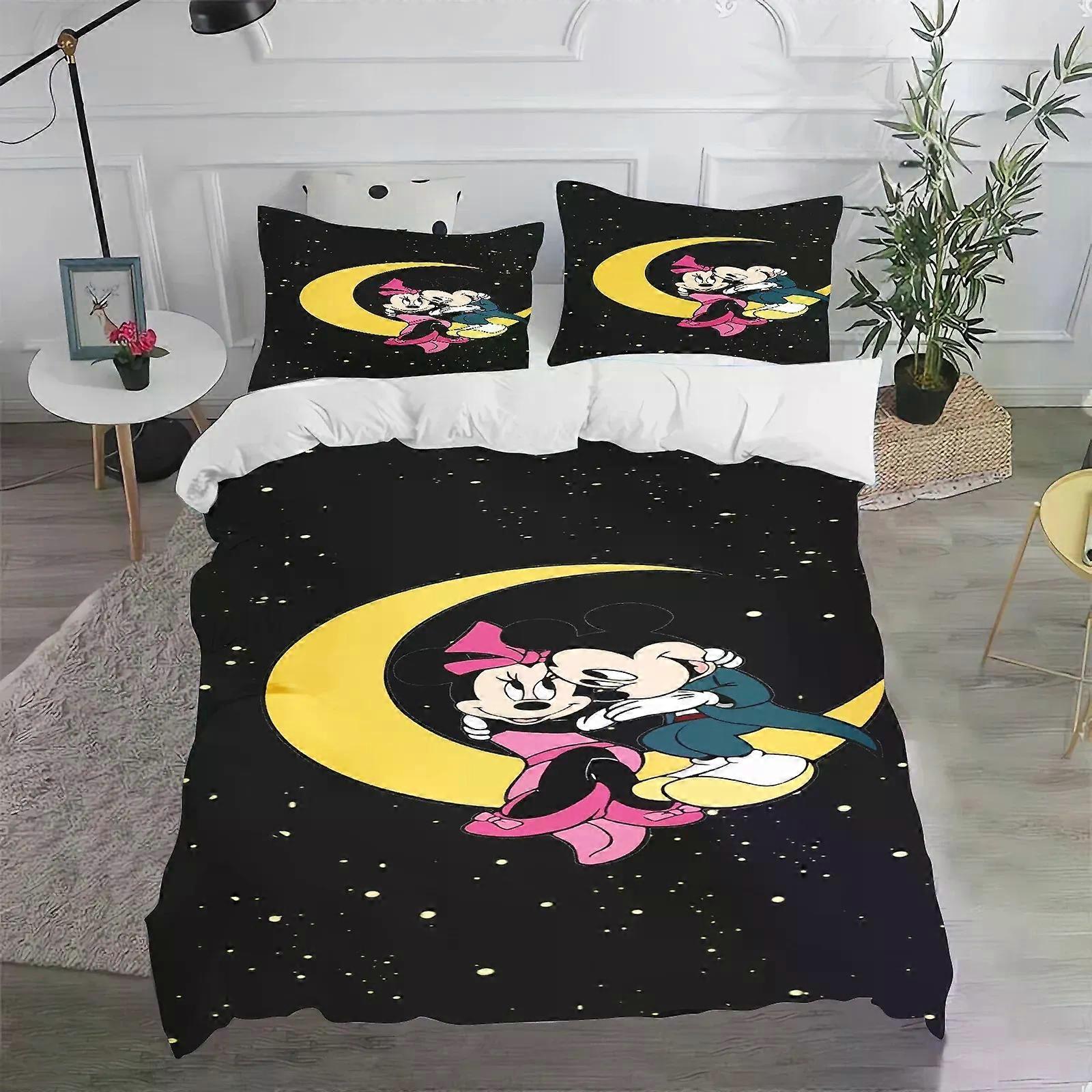 TE3312 3D Mickey Mouse duvet cover pillowcase, cartoon comforter sets, home bedding set, adult or child gift 2/3pcs