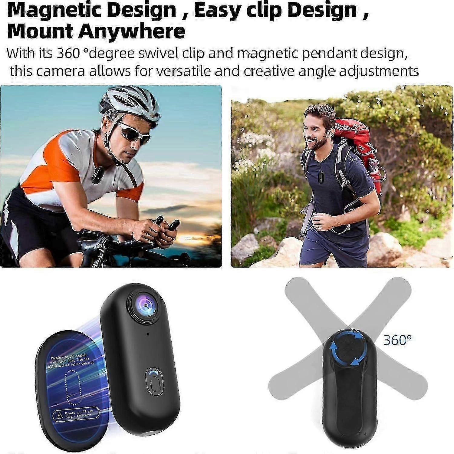 2025 Latest Model 4K Mini WiFi Action Camera 64GB Thumb POV Portable Body Cam