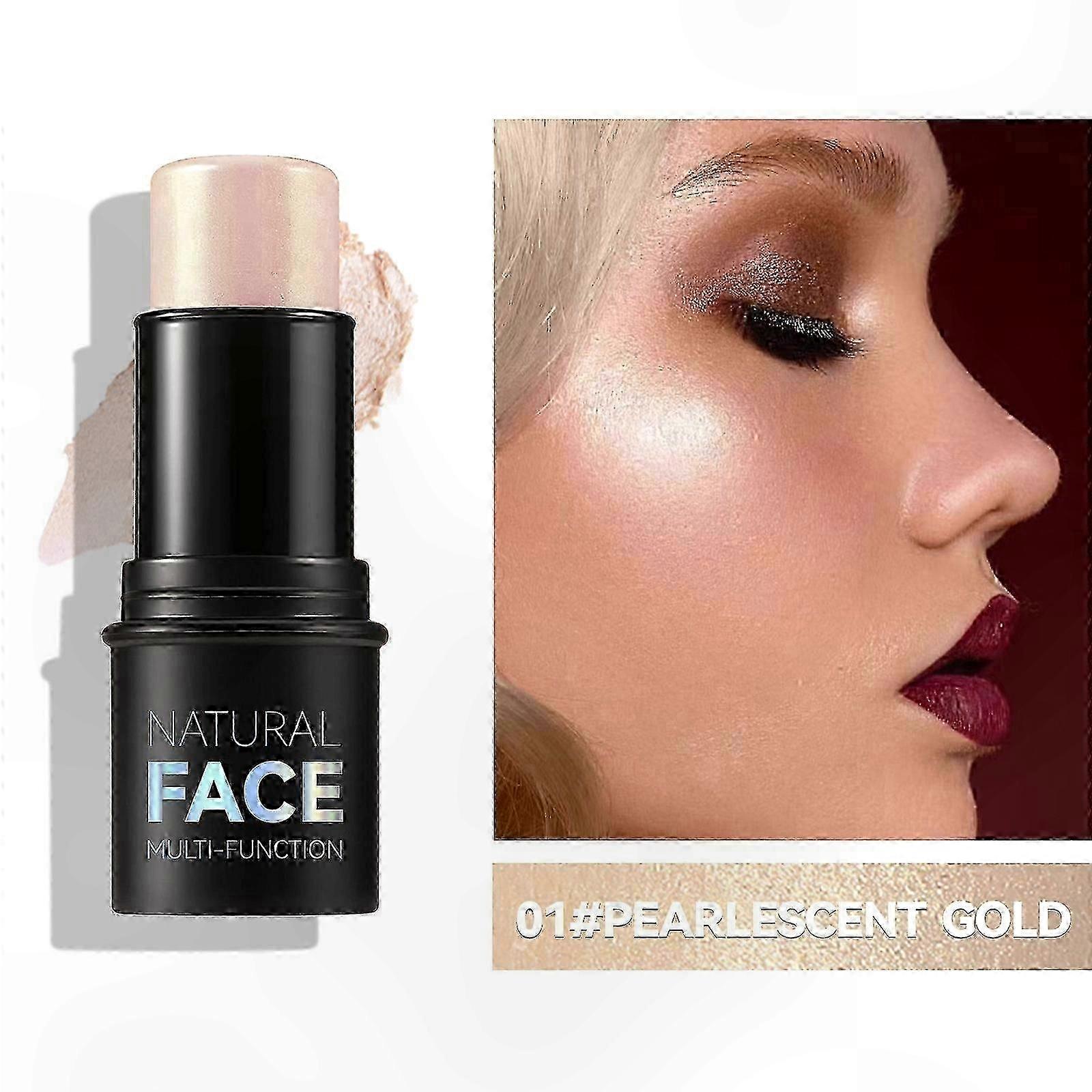 Cream Blush Stick for Cheeks and Lips, Highlighting and Contouring Pencil, Waterproof Makeup Tool