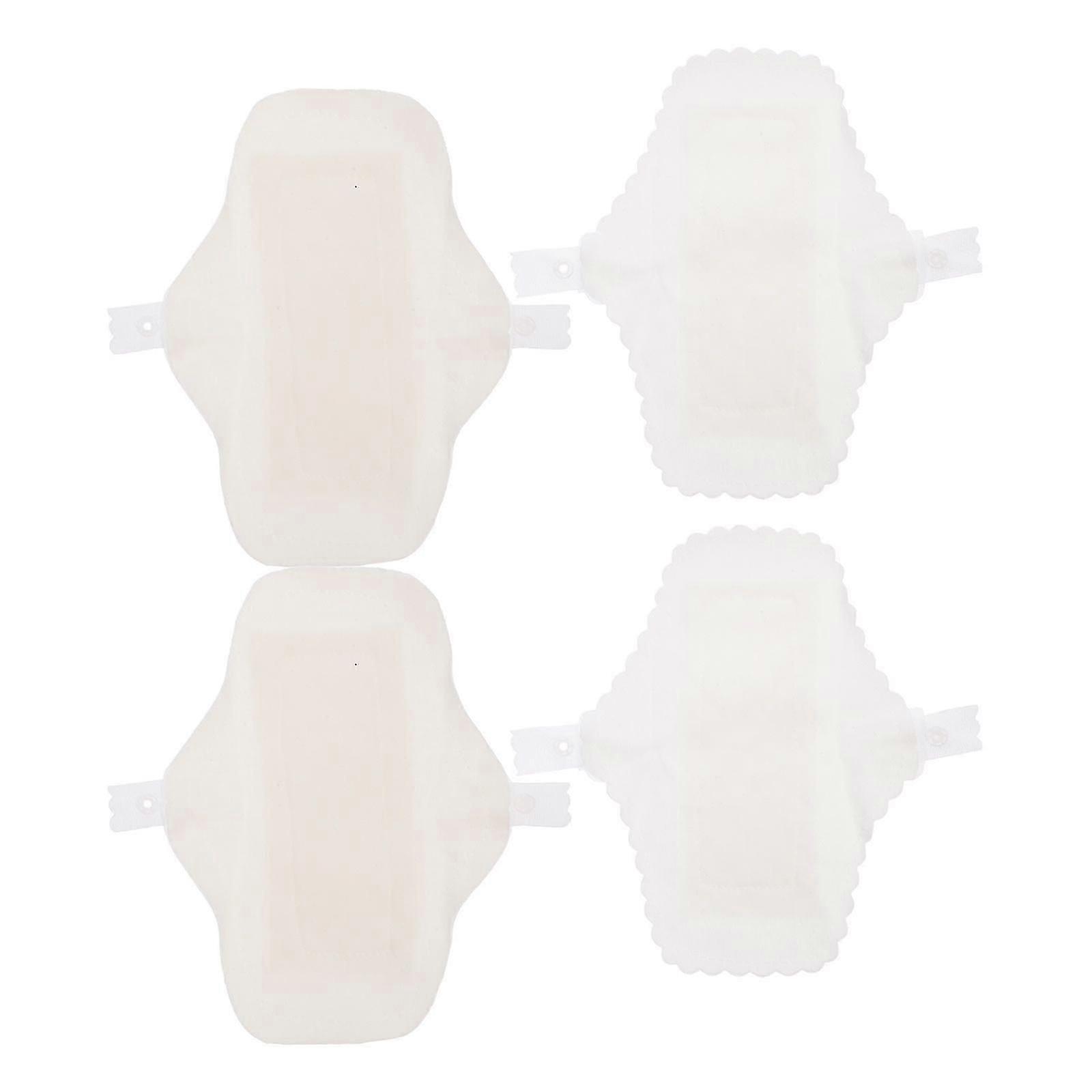 4pcs Reusable Menstrual Pads Washable Sanitary Pads Feminine Pads Absorbent Menstrual Pads