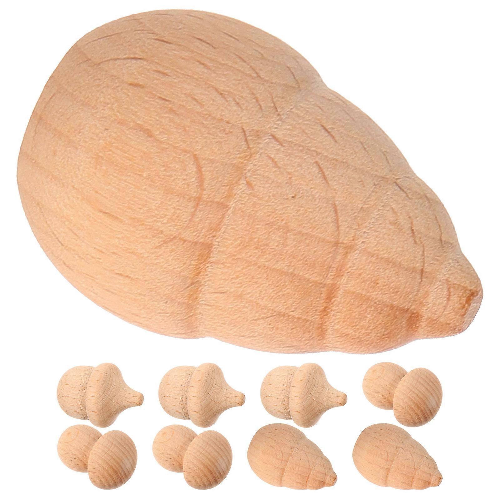 36Pcs Wooden DIY Crafts Mushroom Decorations for Decoration
