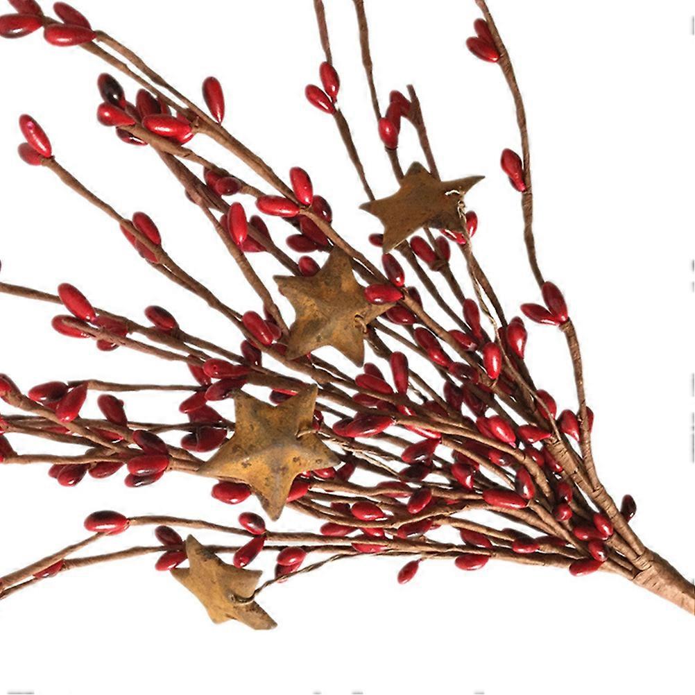 Simulation Bouquet Red Beads Cluster Flower Arrangement for Decoration