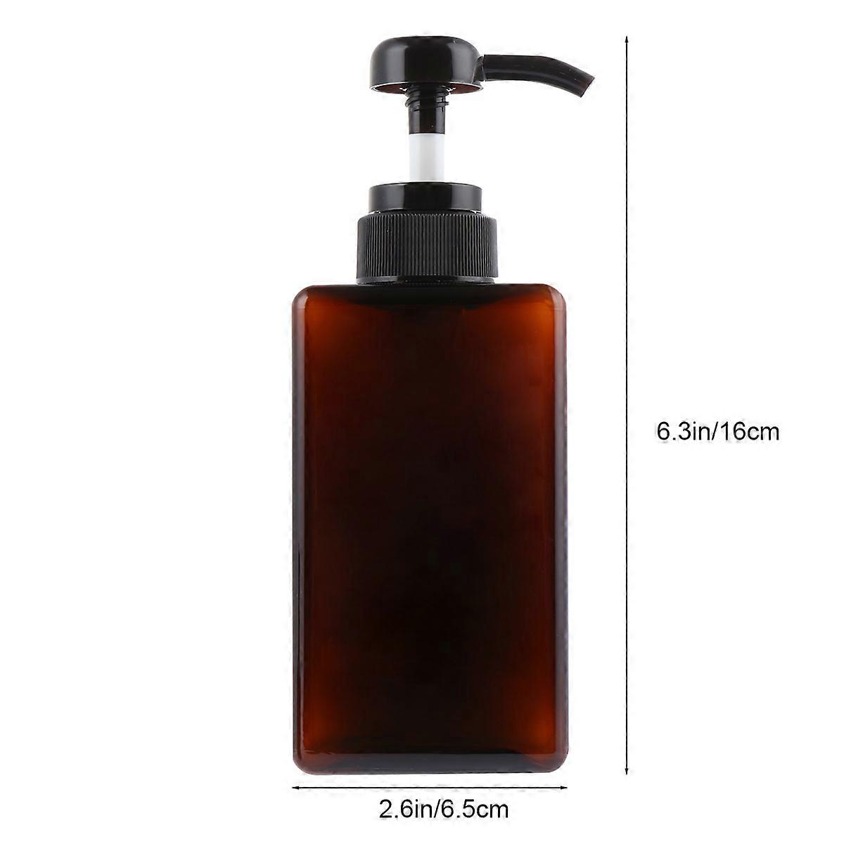 Resedispenserflaska för lotion med 2st plastpumpflaskor bruna