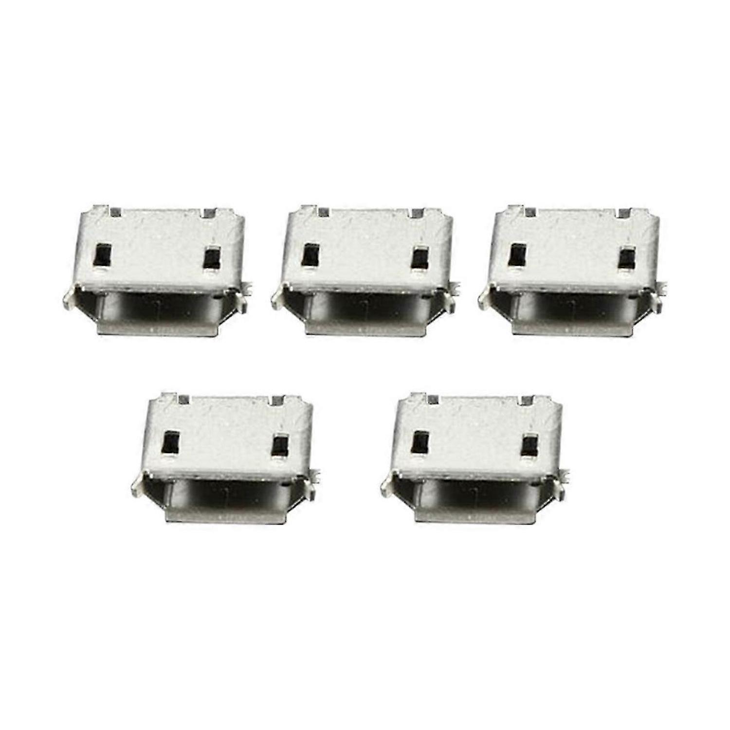 50Pcs USB 5Pin SMT Socket Jack Connector Port PCB Board