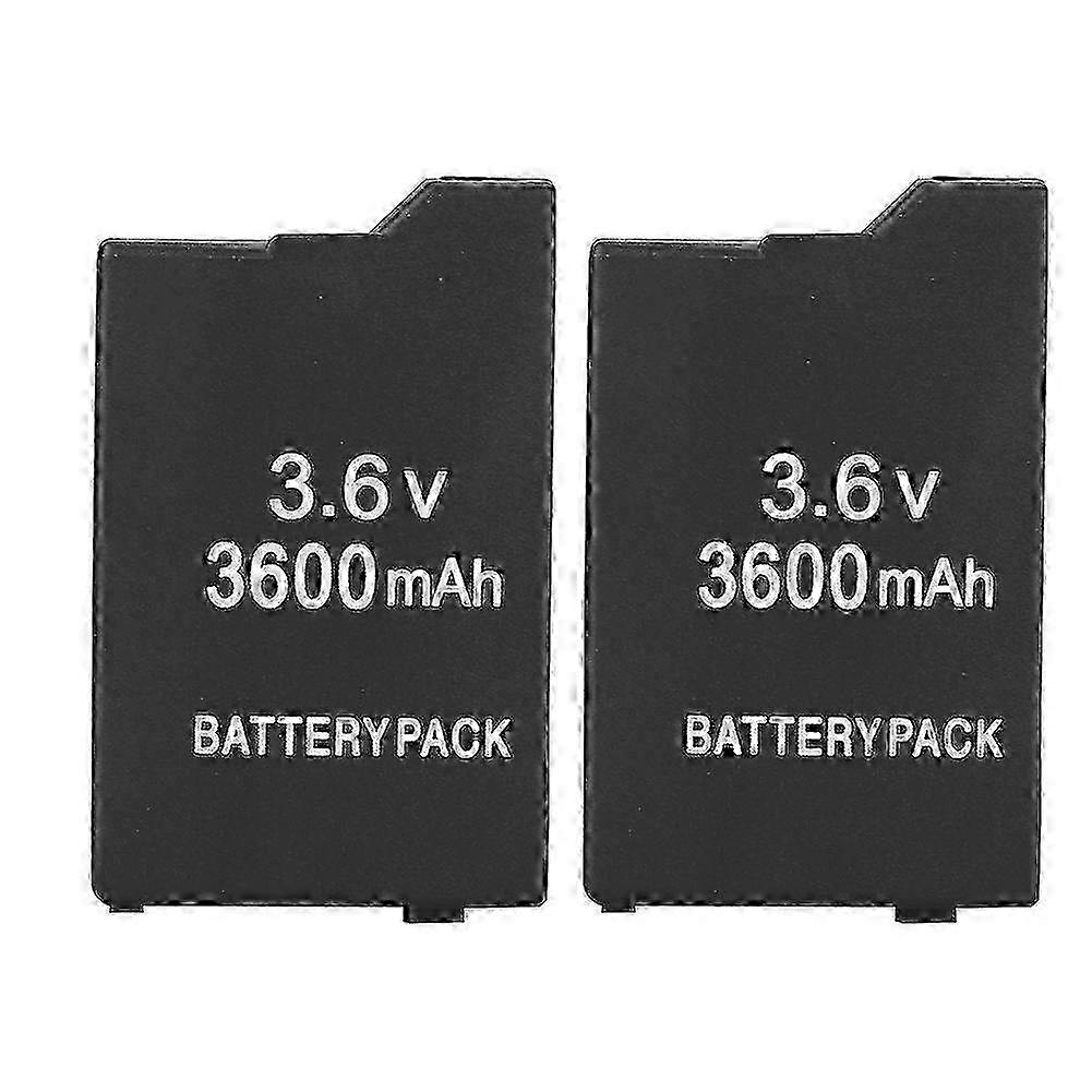 2pcs 3600mAh Black 3.6V Slim External Replacement Battery Pack For SONY PSP 2000/3000