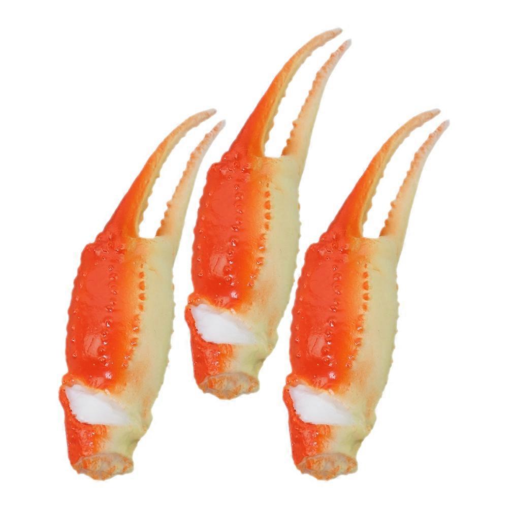Artificial Crab Claw Models DIY Craft Supplies Perfect For Craft Enthusiasts PVC Material 3Pcs