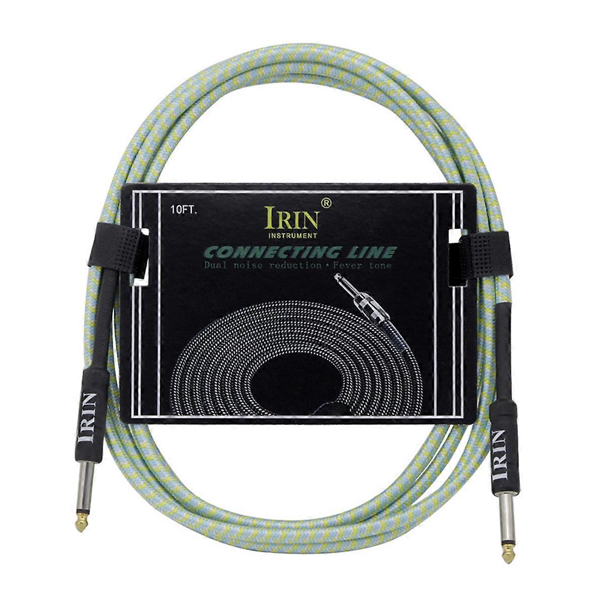  Guitar Musical Instrument Cable Audio Cable Green & White