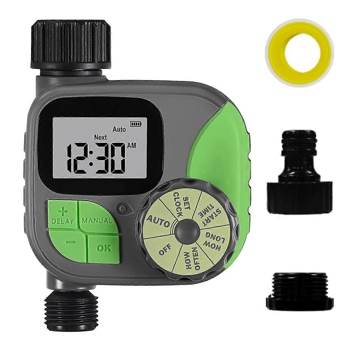 Sprinkler Timer Outdoor, for Garden Hose, with Rain Delay/Manual, A