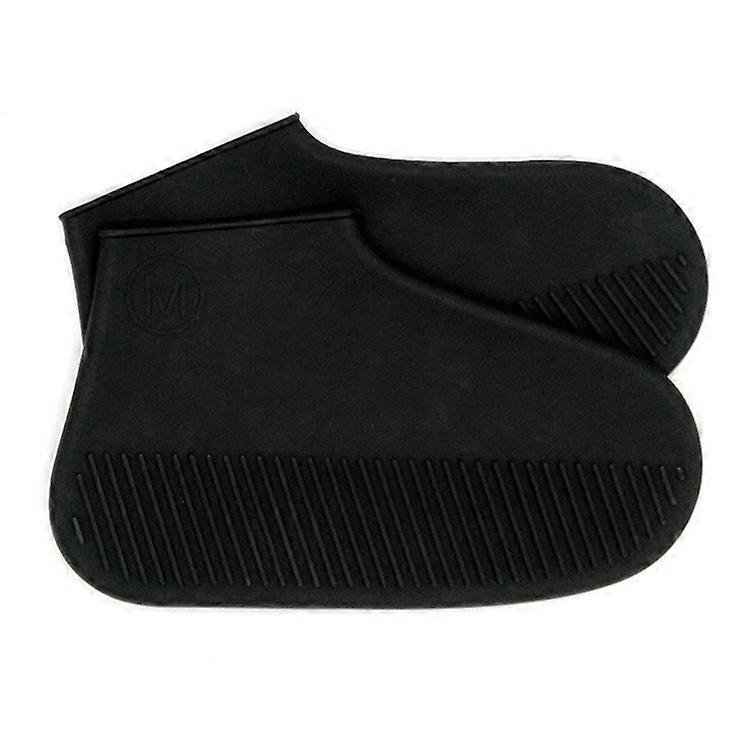 مقاوم للماء مضاد للانزلاق سيليكون في الهواء الطلق Rainboots غطاء الأحذية ، الحجم: L