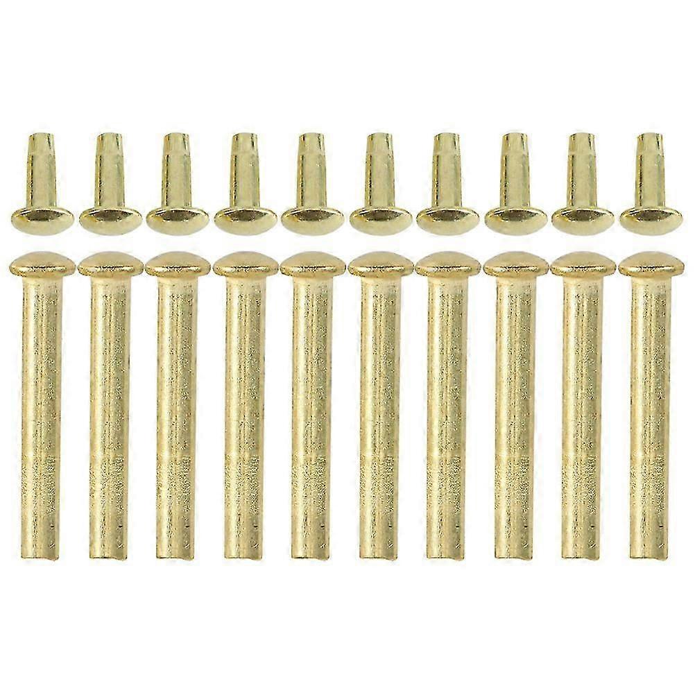 Kit de réparation d’éventails à main Capuchon rond Rivet d’arbre en acier inoxydable 10 jeux