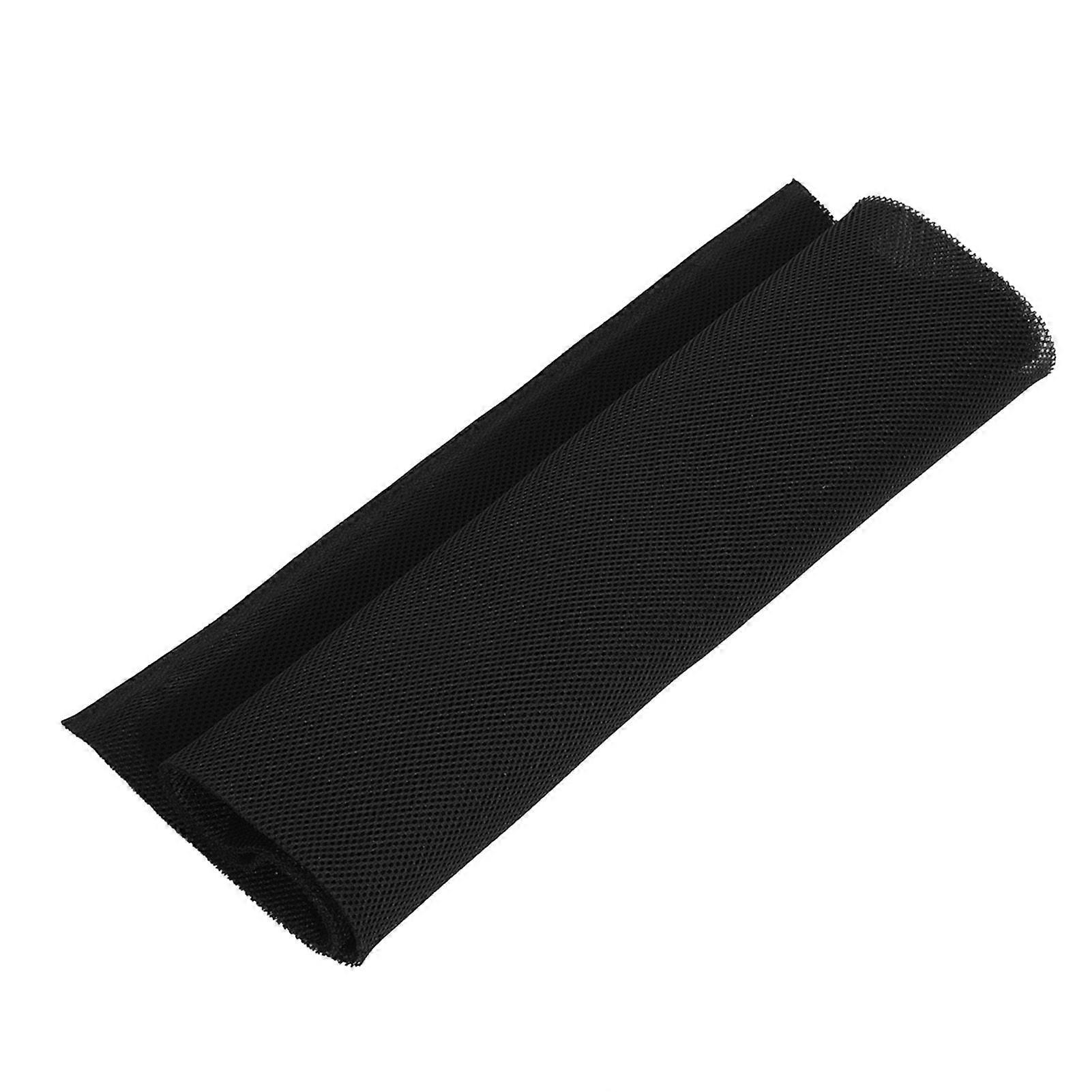1.4m x 0.5m Fabric Dustproof Protective Cloth Cover Stereo Audio Speaker Mesh Grill Cloth Black