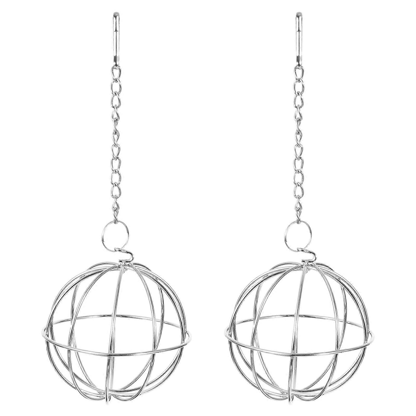 2Pcs Poultry Hanging Foraging Feeder Chicken Fruit Vegetable Ball Shape Feeders