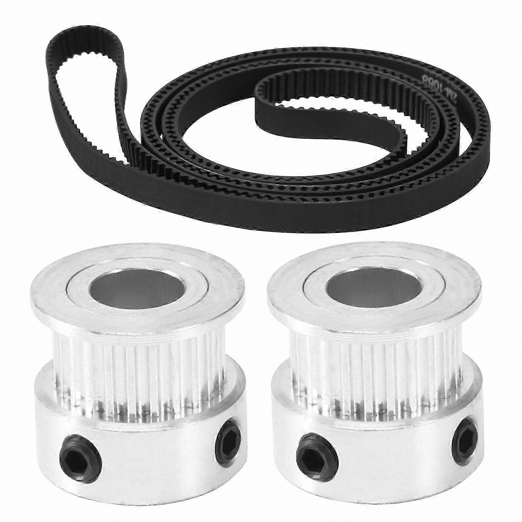 24 Teeth GT2 Timing Belt Pulley Kit for 3D Printers Synchronous Wheel and Belt Set