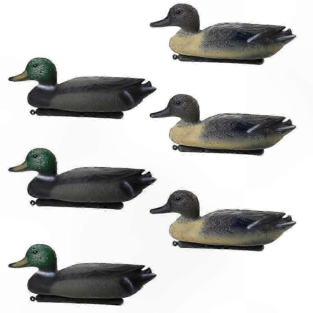 6-Piece Professional Grade Floating Duck Decoys with Keel for Hunting and Fishing