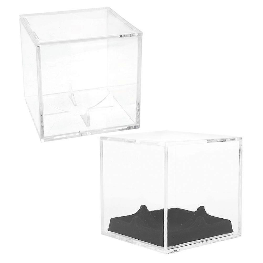 Acrylic Baseball Display Case Cube Holder for Display 3Sets Black Foam