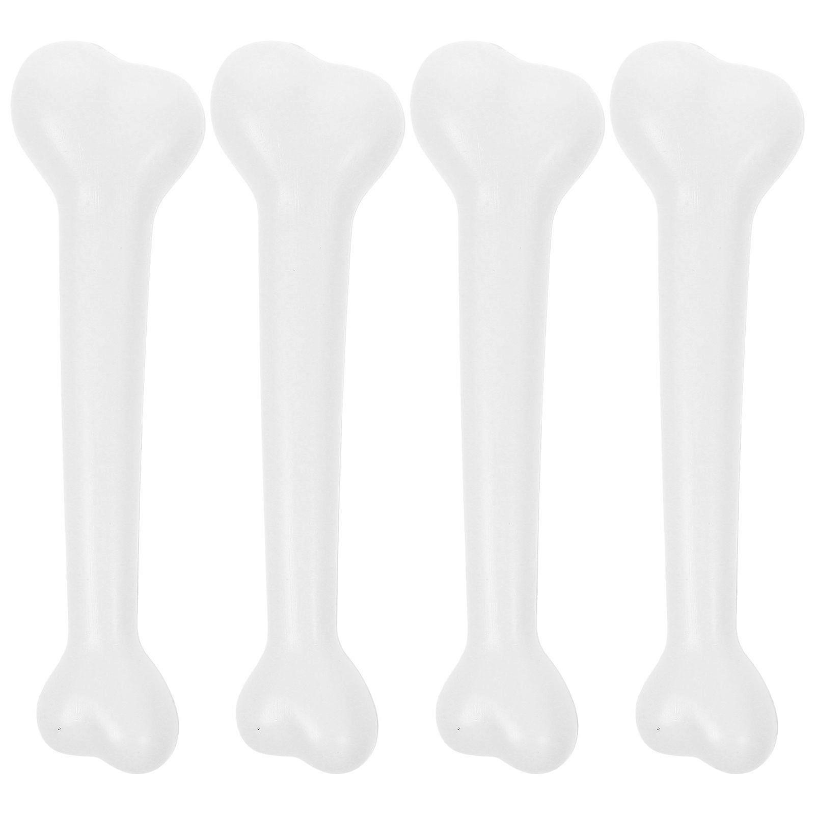 4PCS Halloween Props Simulative Human Skeleton Plastic Bones Model Dog Bones Toy False Bones (Blanco)