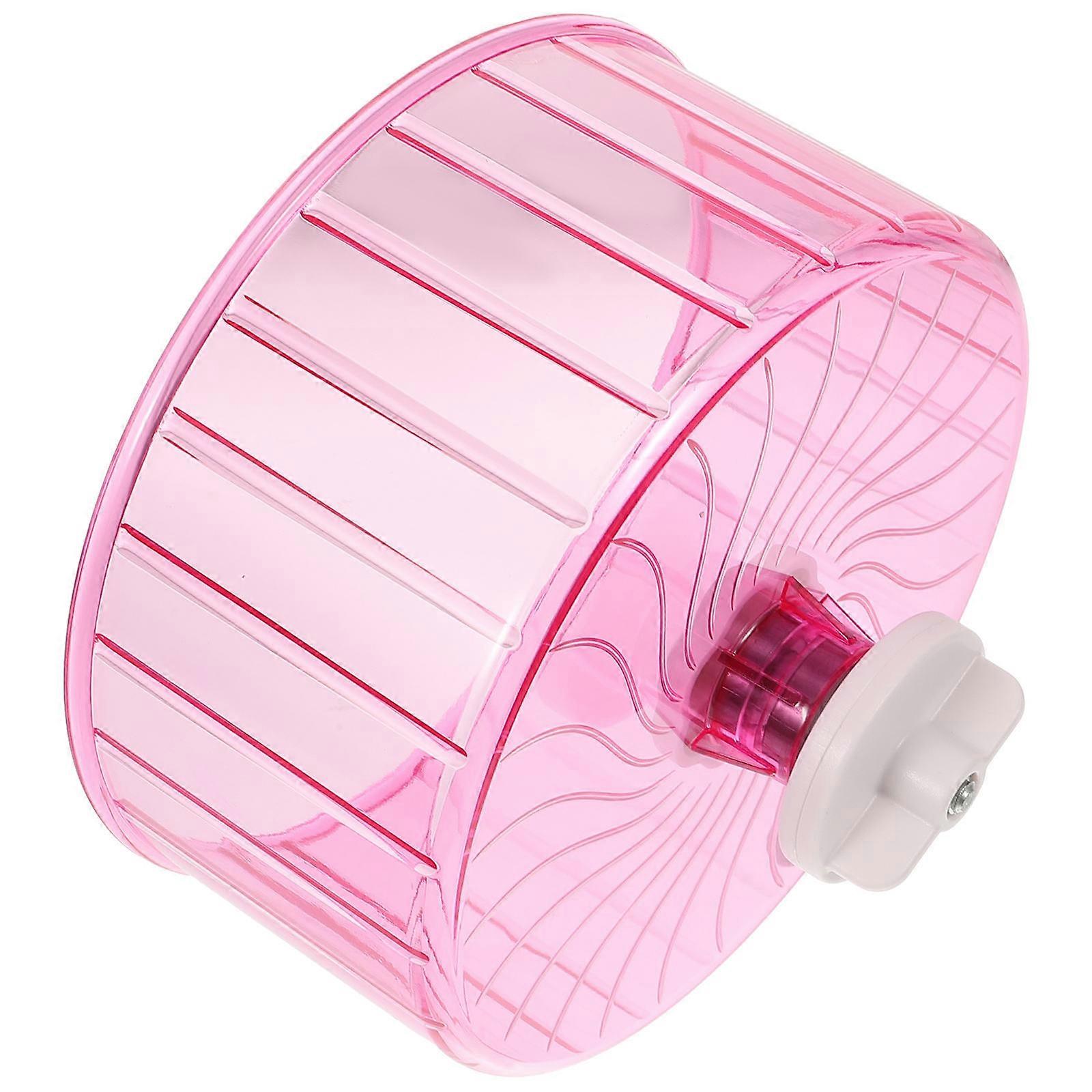 Guinea Pig Running Wheel 3Pcs Durable Rosy Color For Indoor Pet Play With Dual Bearing Technology