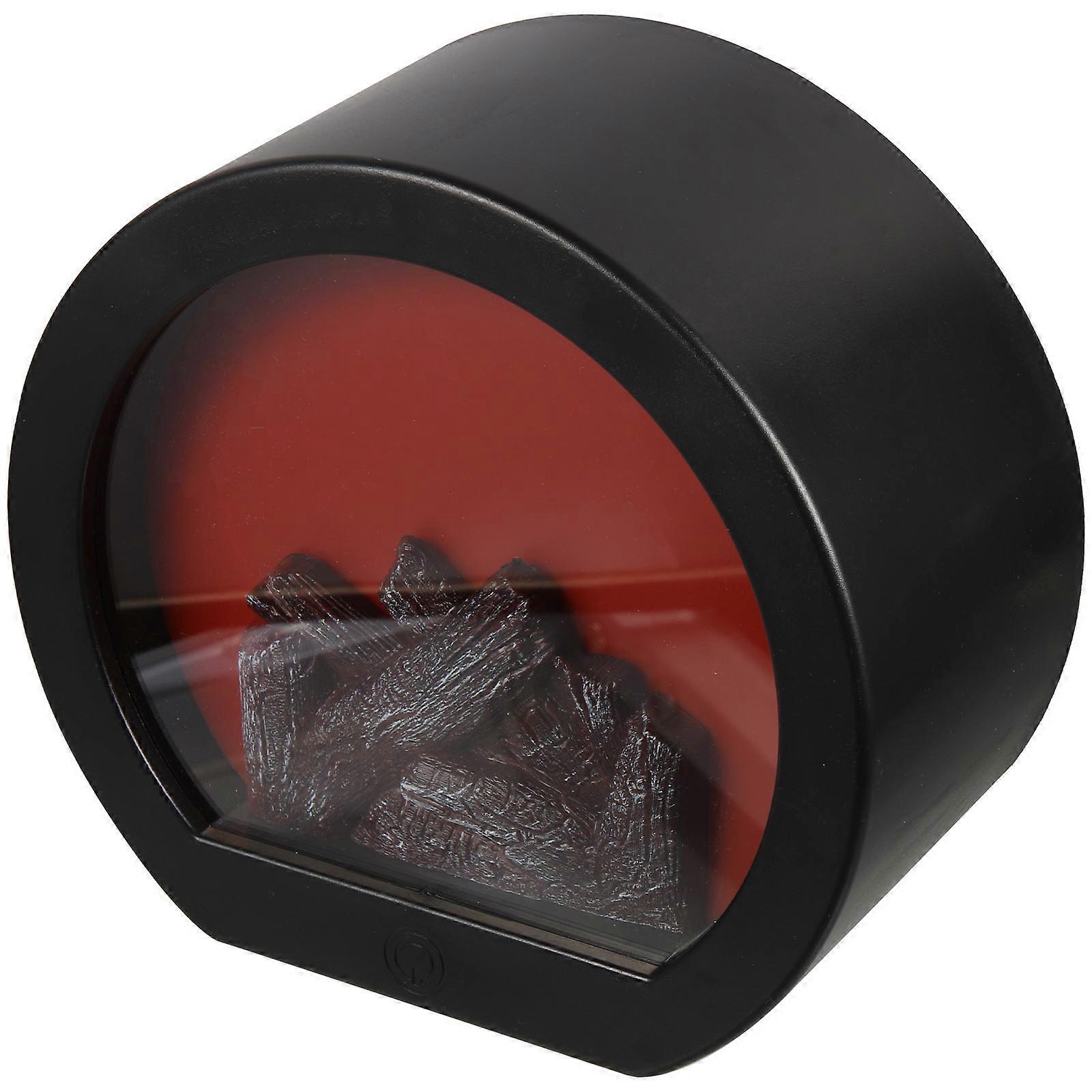 Plastic Simulation Fireplace Lamp LED Light for Decoration 1Pcs Black