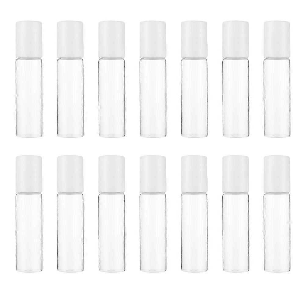 15Pcs Glass Roller Bottles Transparent for Perfume and Oil Application