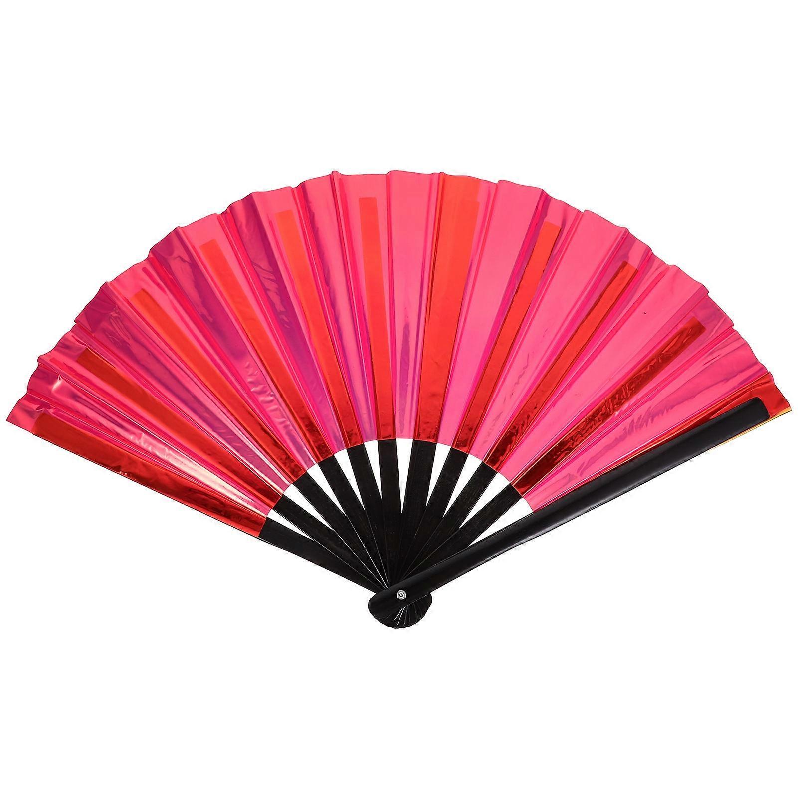 Stage Performance Hand Fan In Red For Adults Suitable For Parties And Weddings 1Set