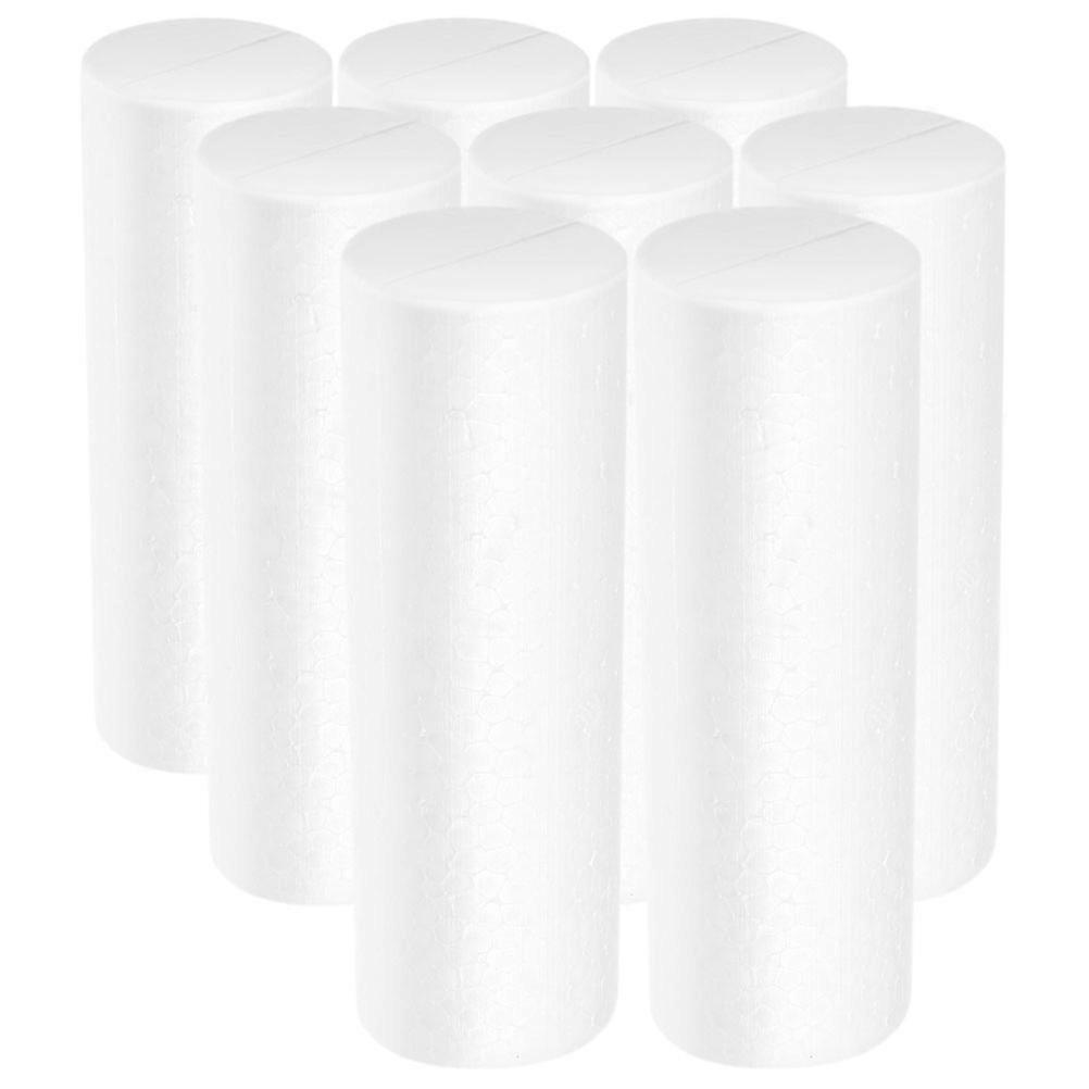 White Polystyrene Foam Cylinders for Decoration 16Pcs DIY Craft Rods
