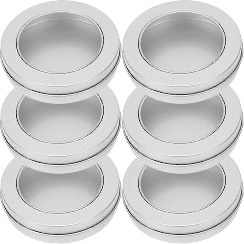 Tin Box with Lid Empty Tins for Storage Use 18Pcs Silver Round Cookie Tins