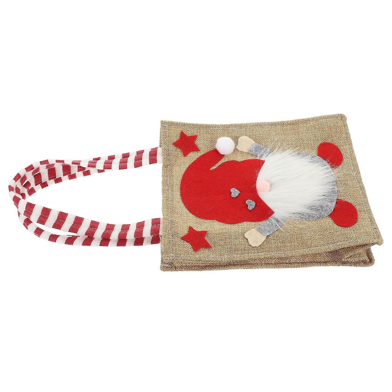 Christmas Goodie Bag Cloth Candy Bag for Storage Use 2Pcs Multi Color