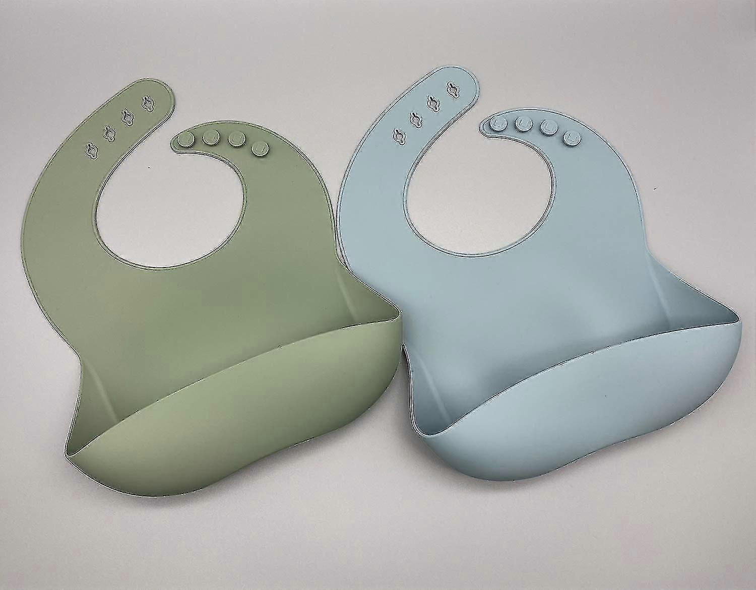 Silic Bibs Set Of 2, Bpof Soft Durable Adjable Silic