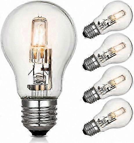 Dimmable E27 Halogen Bulb 42W, Warm White 2700K, Edison Screw Base, 624LM, Energy Efficient, 220-240V, Pack of 5