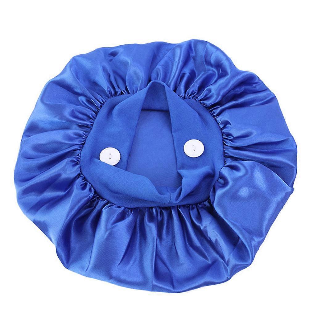 Polyester Cap Turbano Caps for Wearing 2Pcs Nurse Protective Blue
