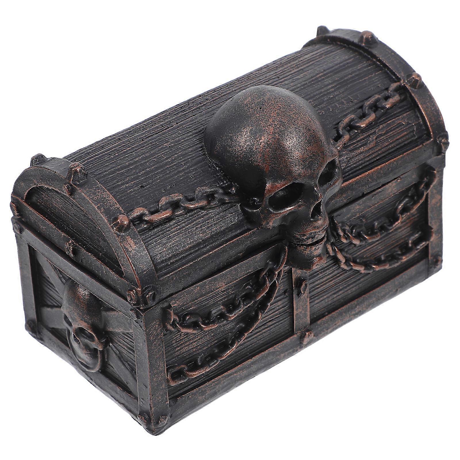 Treasured Keepsake Box Skull Shape Organizer Multifunctional Storage Container 1Set Ideal for Halloween Decorative Use on Desktops