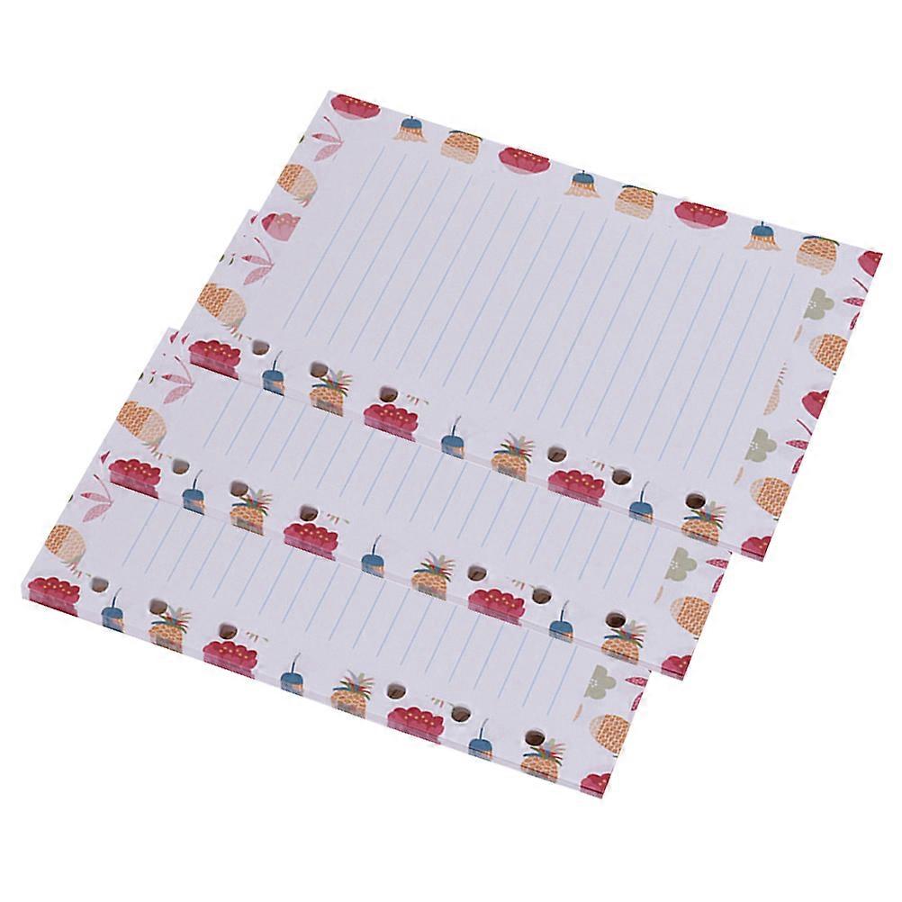 Notebook Refill Loose-Leaf Notepad Paper Replacement for Writing 4Pcs 3 Books