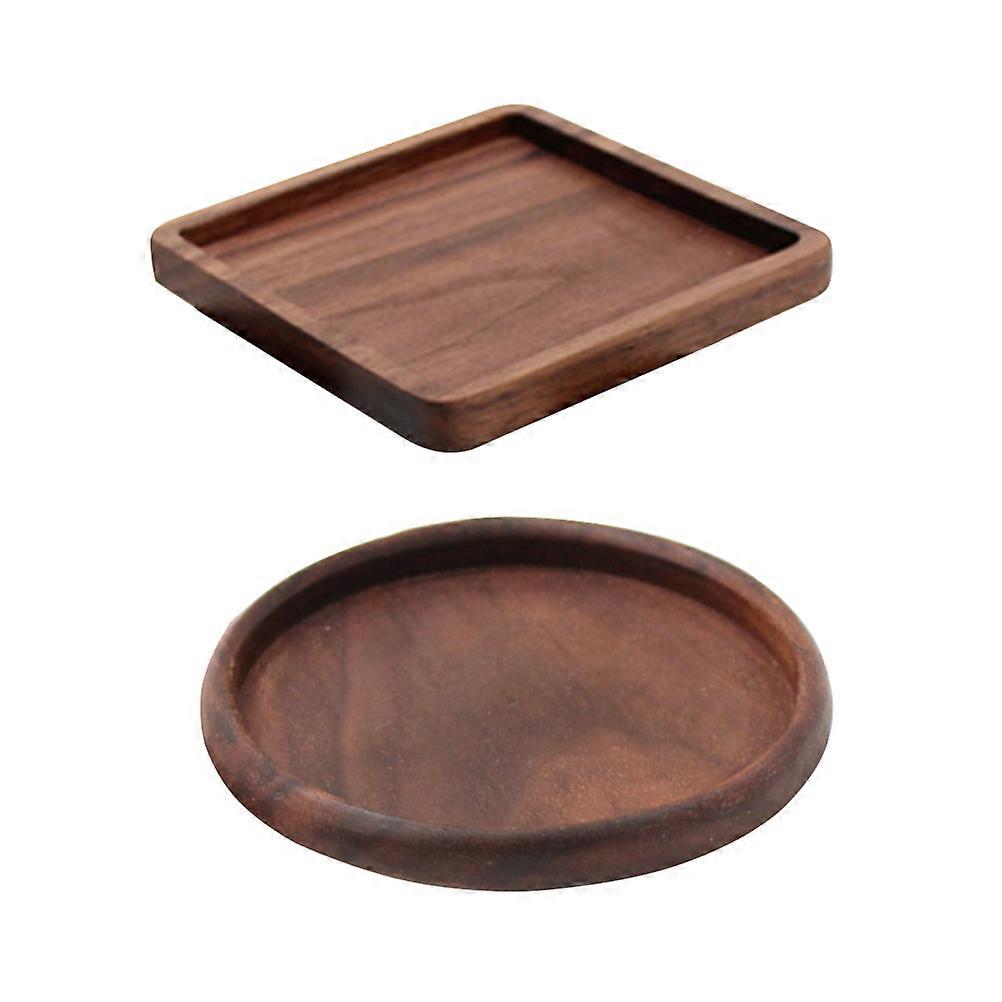 Tea Coasters Cup Holder Black Walnut for Cup Holding 6Pcs Set