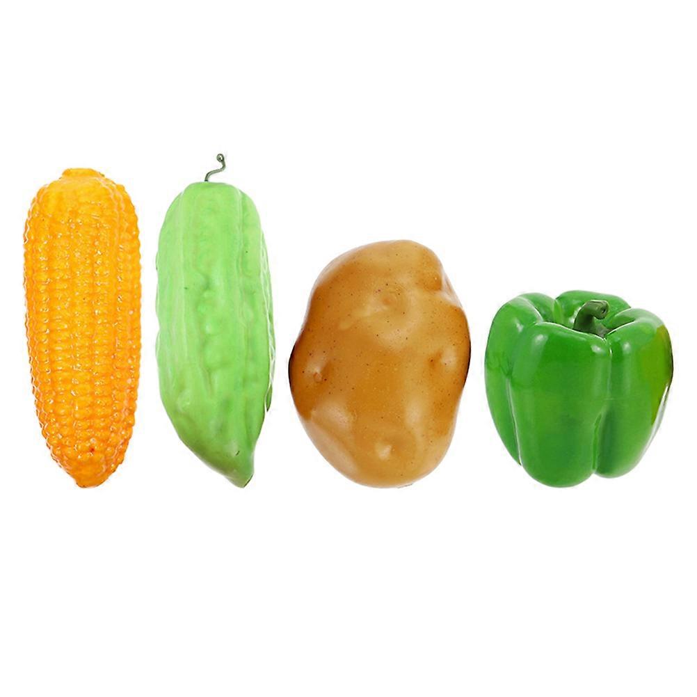 Artificial Vegetable Decorative Models for Kindergarten Educational Toy Assorted Color Foam Material 4Pcs
