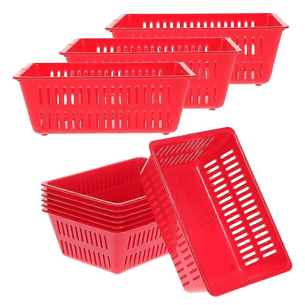 Coin Storage Baskets 48Pcs Plastic Organizer Bins For Game Machine Coin Collectors In Red Rectangular Design For Office Kitchen And Bathroom