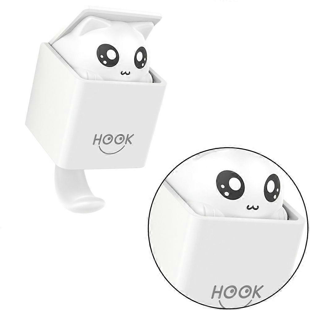 Modern Simple Design Gravity Sensor Hook 2Pcs White Ideal For Hanging Items On Walls At Home