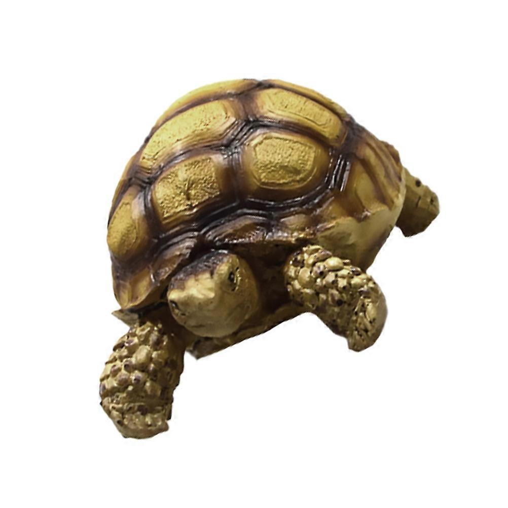 Turtle Ornament Resin Turtle Model for Home Decoration 2Pcs Yellow