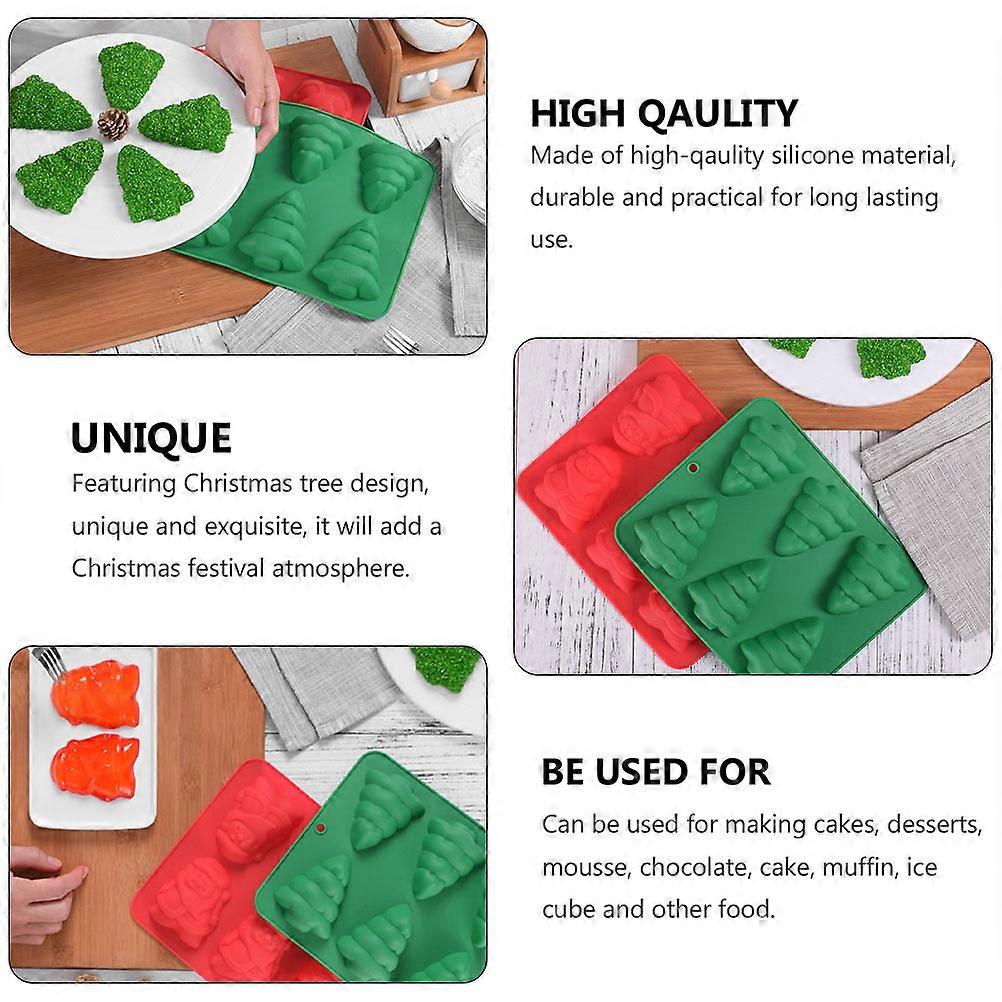 Tree Silicone Mold Cake Molds Baking For Oven Use 26*21cm Green 1Pc