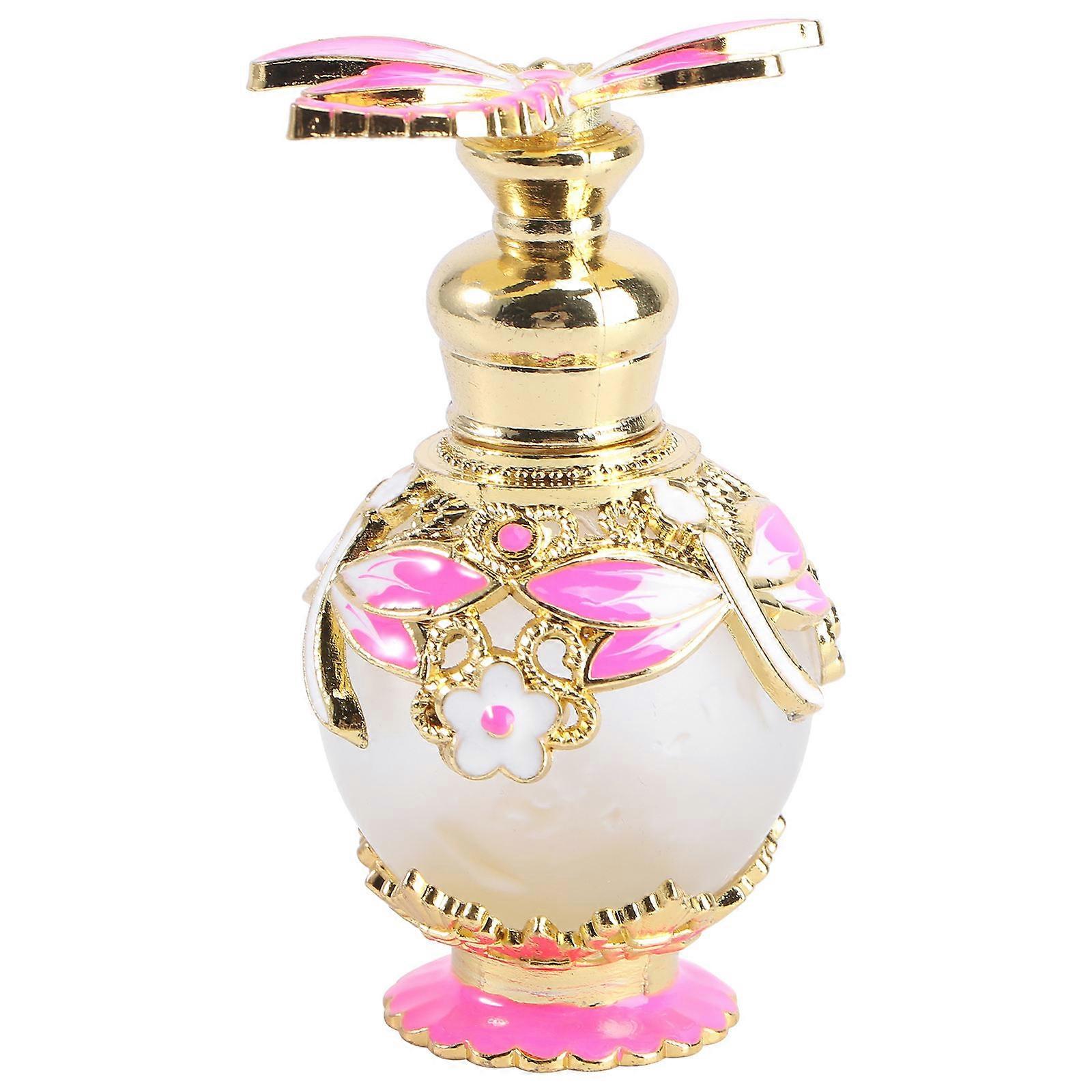 Perfume Bottle Glass Dragonfly Container for Essential Oil 2Pcs Storage