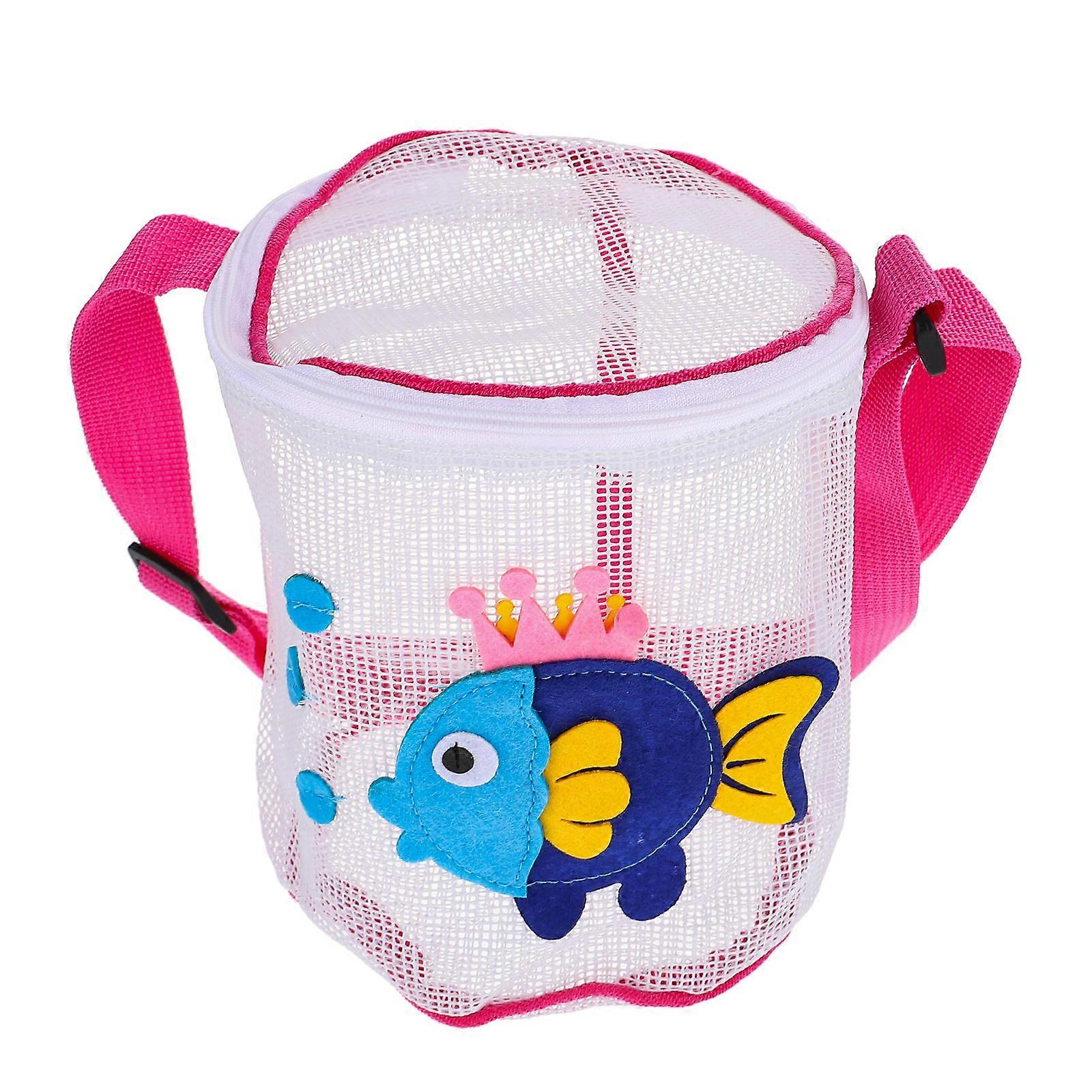 Mesh Beach Seashell Bag for Outdoor Toy Storage with Zipper 2Pcs