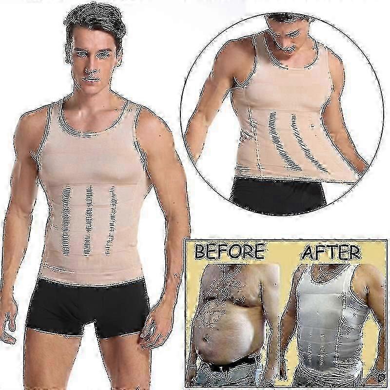 Gynecomastia Compression Shirt for Men - Waist Trainer Body Shaper Undershirt