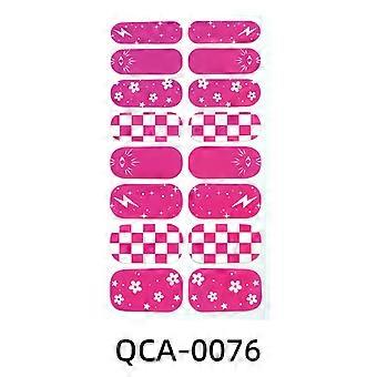 Sommerfrucht-Nagellackfolie, wasserfest, Heißprägefolie, 3D-Leoparden-Schachbrett-Nagelkunst, QCA-0076, blankes Blatt + Nagelfeile