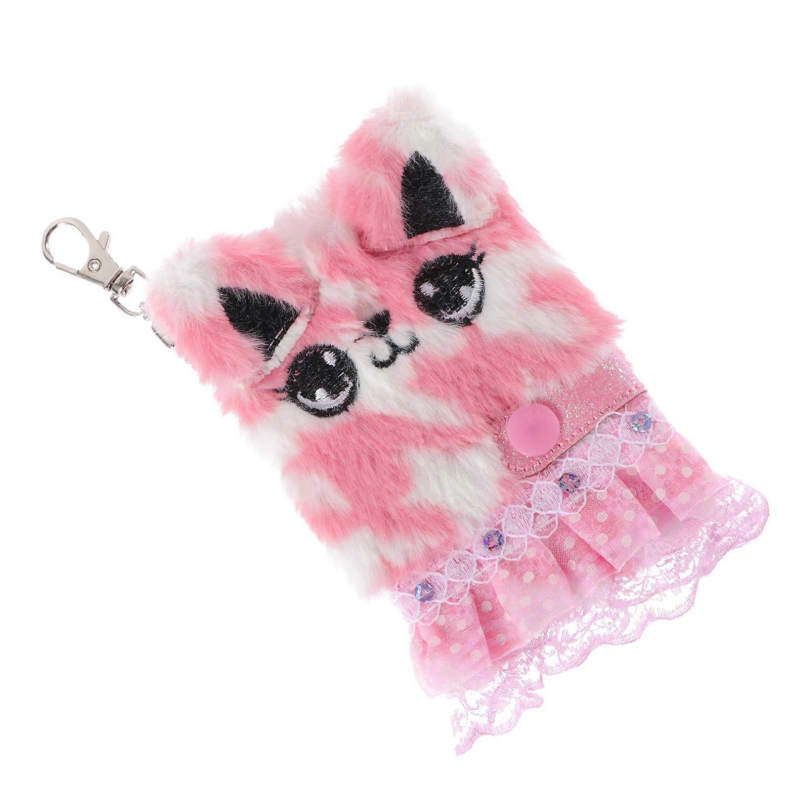 Fluffy Plush Notebook for Student with Cartoon Animal Pattern 2Pcs