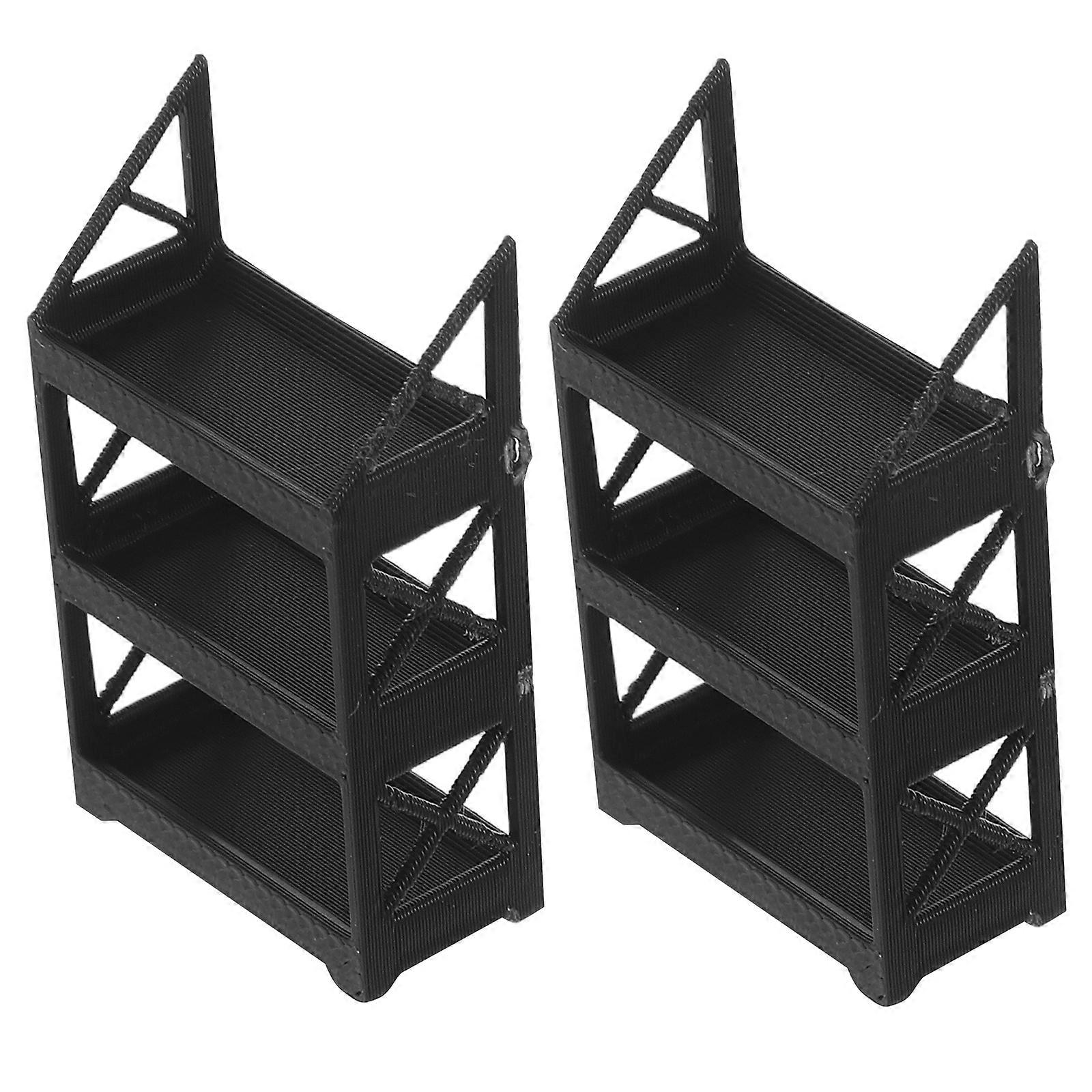 Model Car Display Shelf with 8Pcs Plastic Organizer Rack for Car Storage